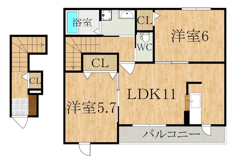 プラシード　パラッツォ 202号室 間取り