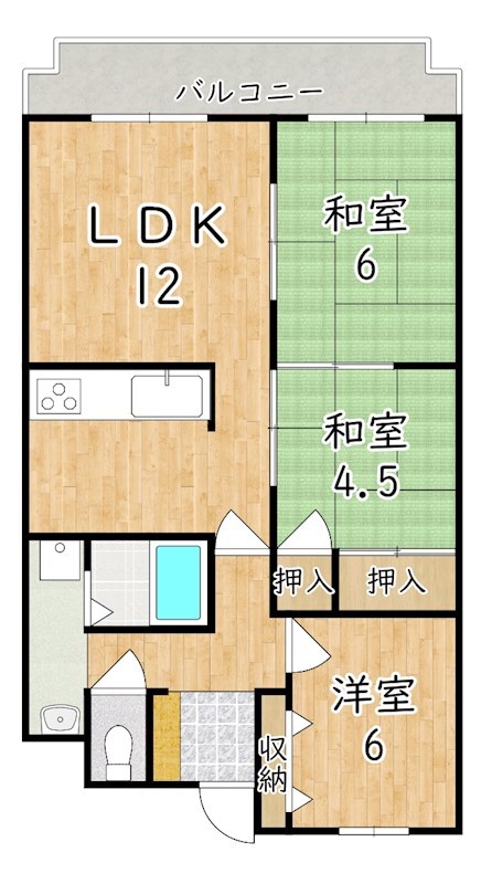 サンメゾン忍海 間取り図