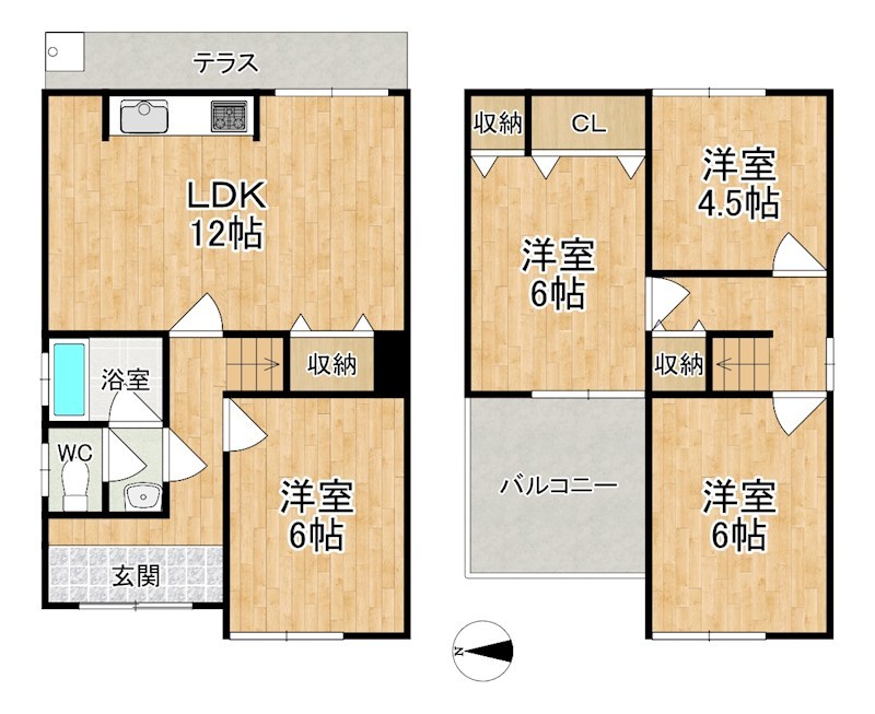 紀寺町戸建 間取り