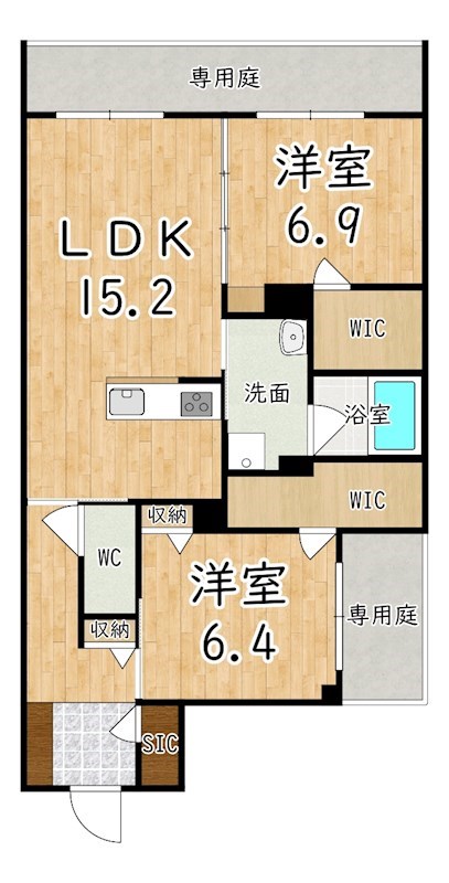 シャーメゾン　アヴニール 102号室 間取り