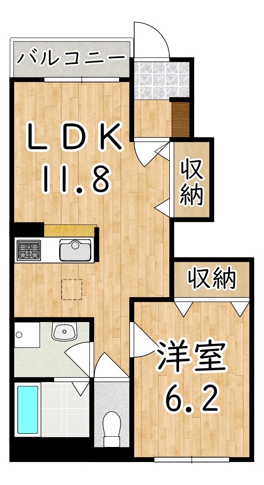 グリーンステージ 102号室 間取り