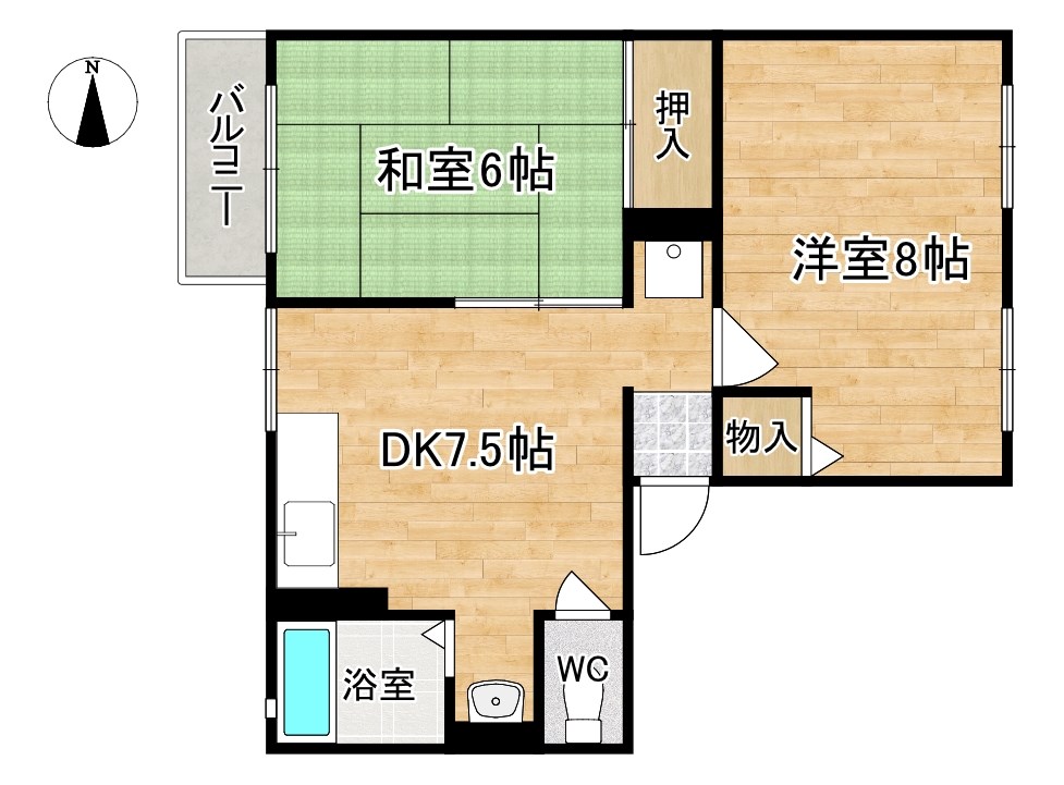 ソファレ高畑 203号室 間取り