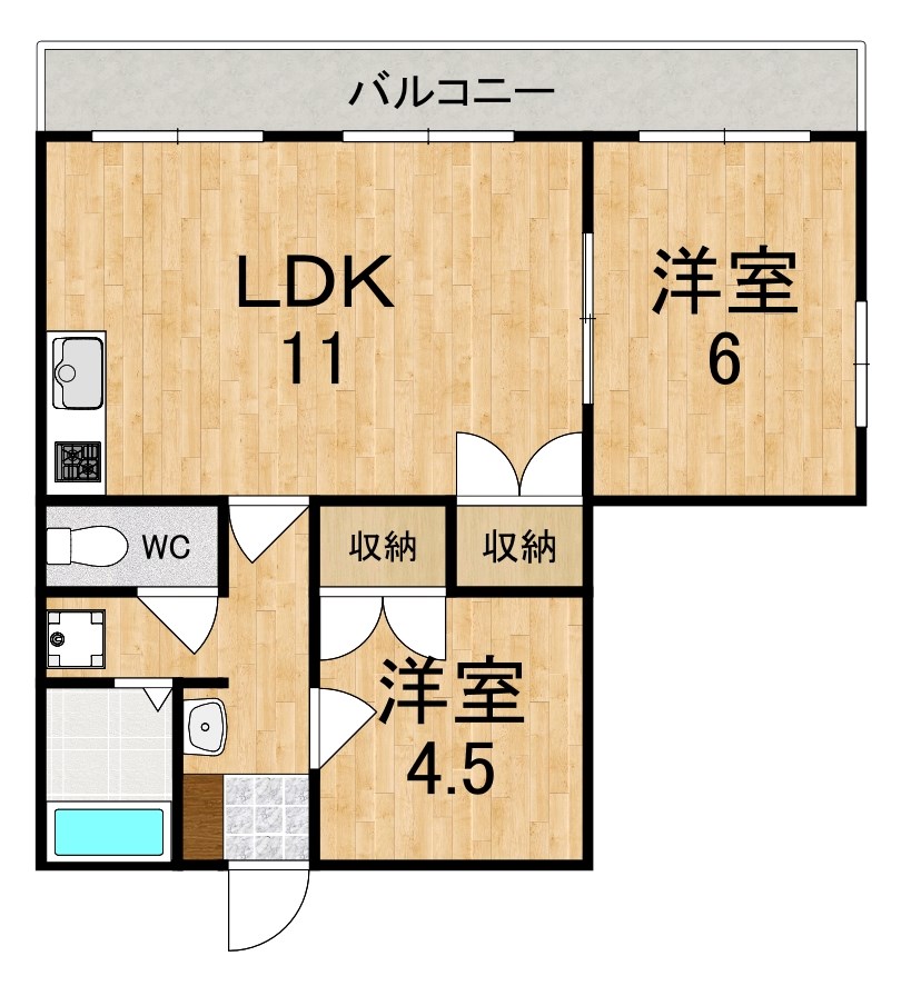 パレス龍田 間取り図