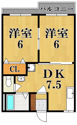 アーバン西大和６号 105号室 間取り