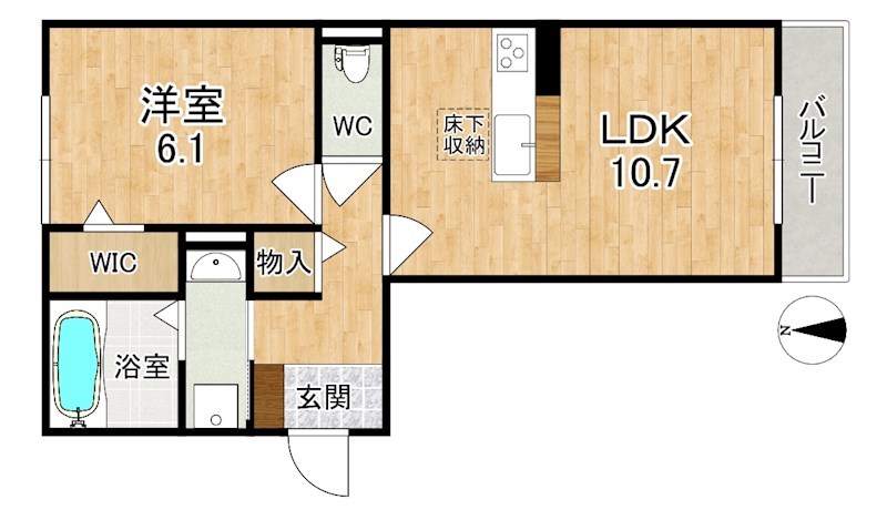 ラヴィベール 101号室 間取り