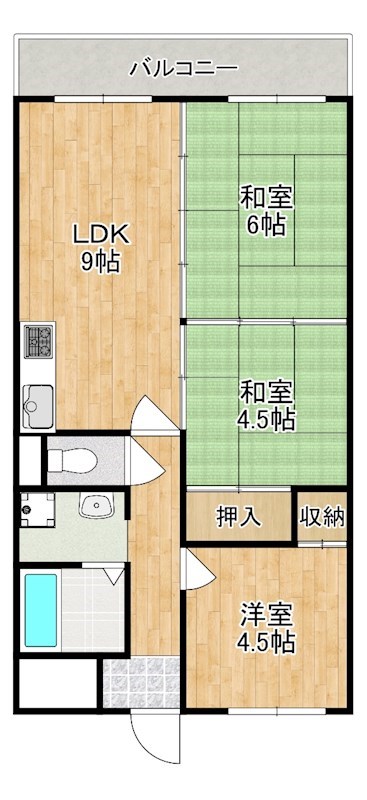 矢埜ハイツ 702号室 間取り