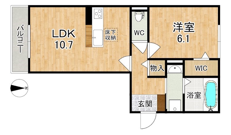 ラヴィベール 103号室 間取り