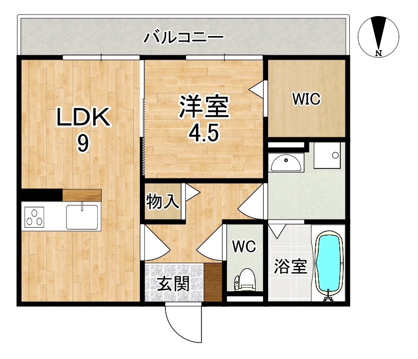 ラヴィベール 202号室 間取り