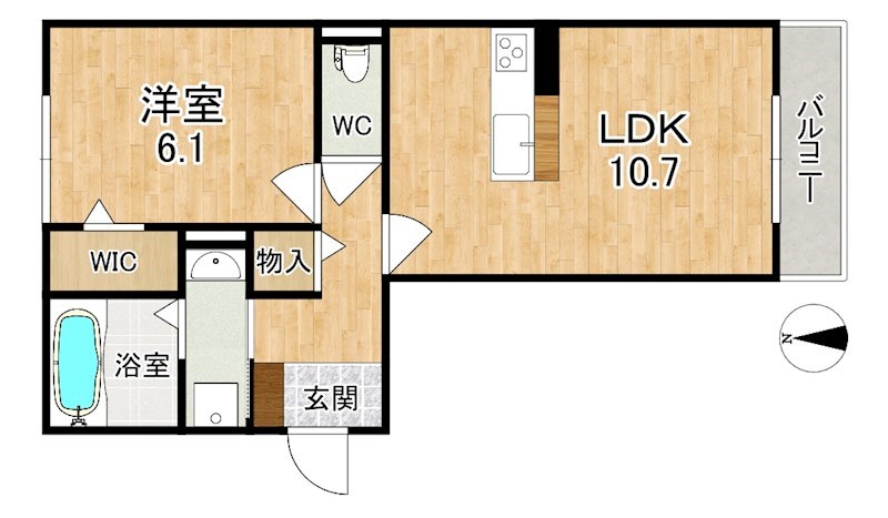 ラヴィベール 301号室 間取り