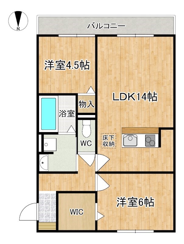 リノ　ムア 105号室 間取り