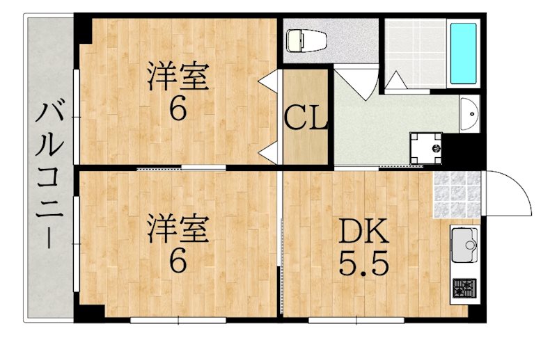 リッチヒル富雄 301号室 間取り