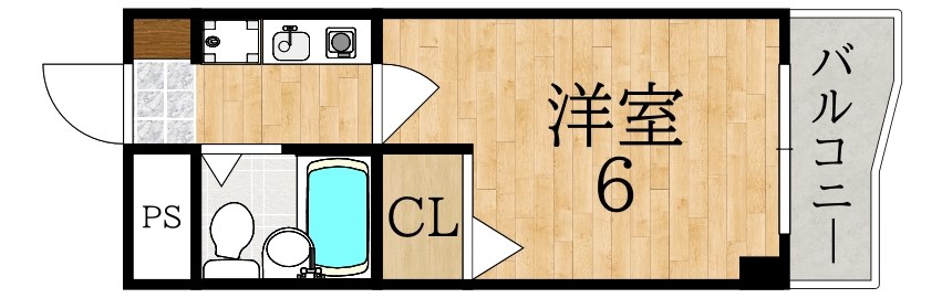 シティパレス富雄北 213号室 間取り