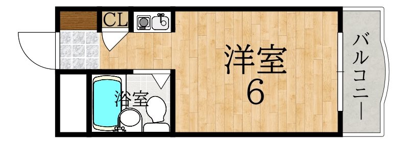 シティパレスあやめ池Ｐ-７ 104号室 間取り