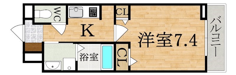 ガルデニア　Ⅰ 105号室 間取り