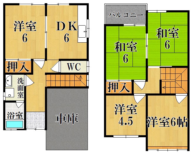 平松5丁目貸家 間取り