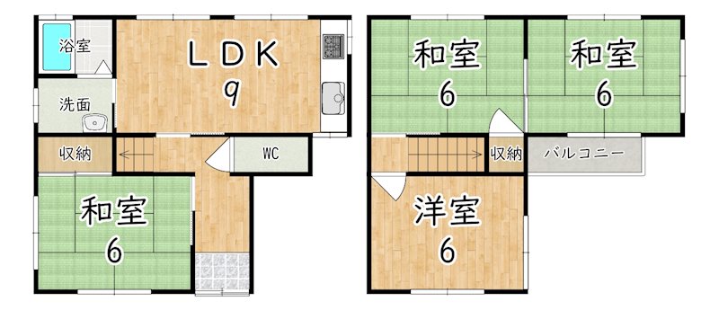 大中南町戸建 間取り