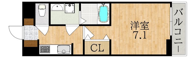 ラ・ステラ学園前 102号室 間取り