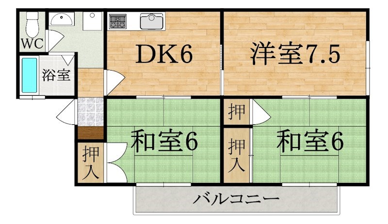 パストラルハイム 102号室 間取り