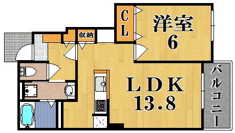 エレガント　ヒル 106号室 間取り