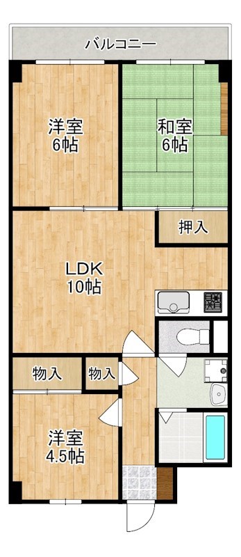 グレースコート大宮 303号室 間取り