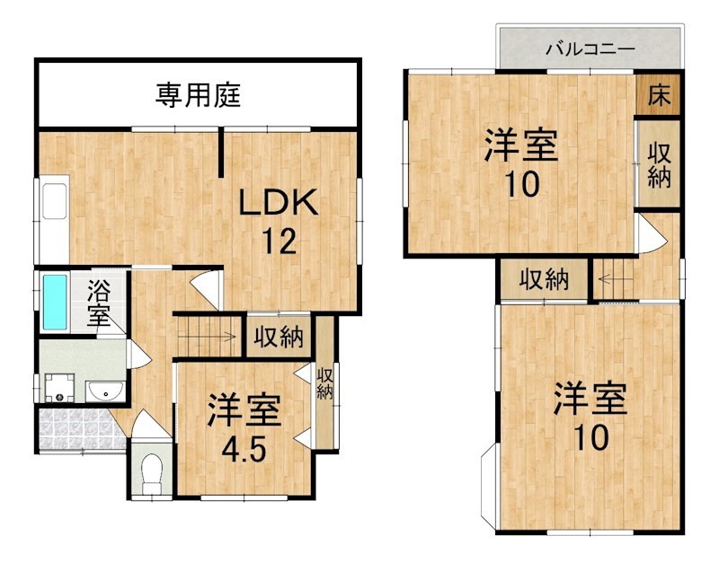 斑鳩町龍田西戸建 間取り図