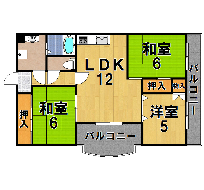 インペリアル東生駒 間取り図