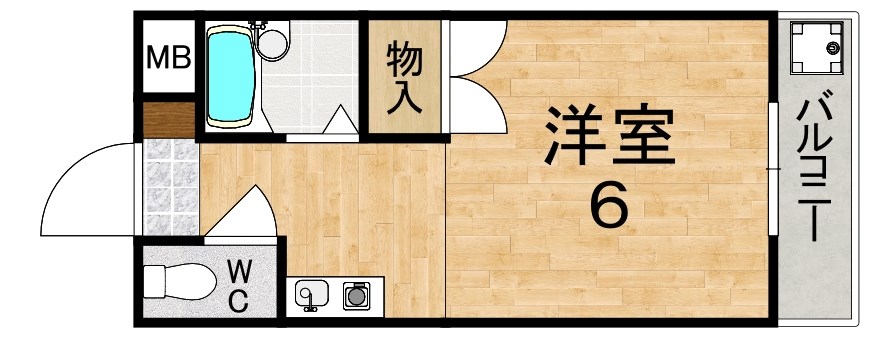 センチュリーアスカV 505号室 間取り