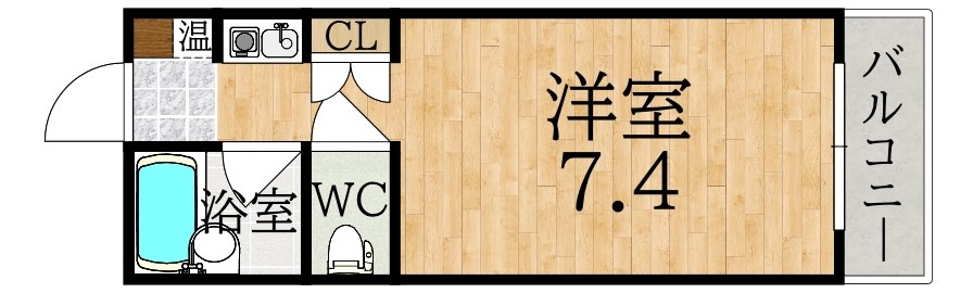 ダイワ学園前ロジングハウスＣ棟 206号室 間取り