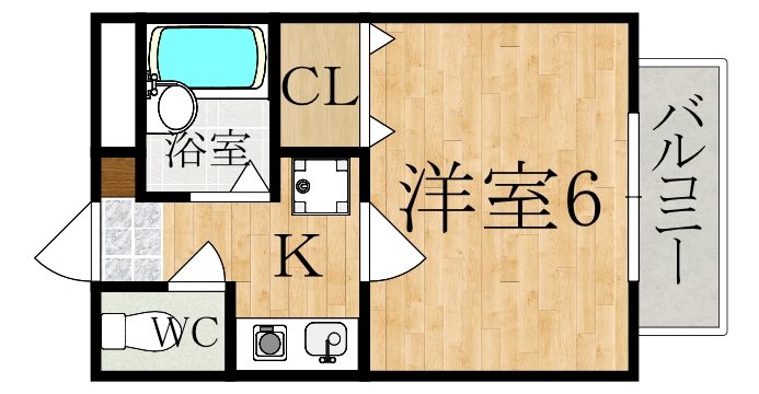 ラポール田井庄Ａ棟 間取り図