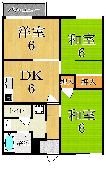 グリーンハイツ 間取り図