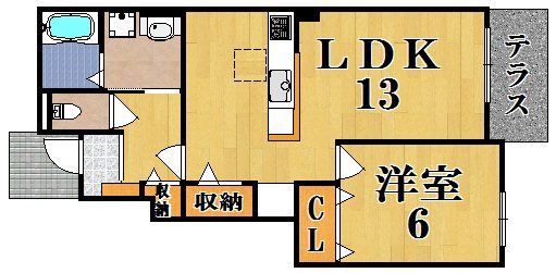 サントノーレⅡ 102号室 間取り