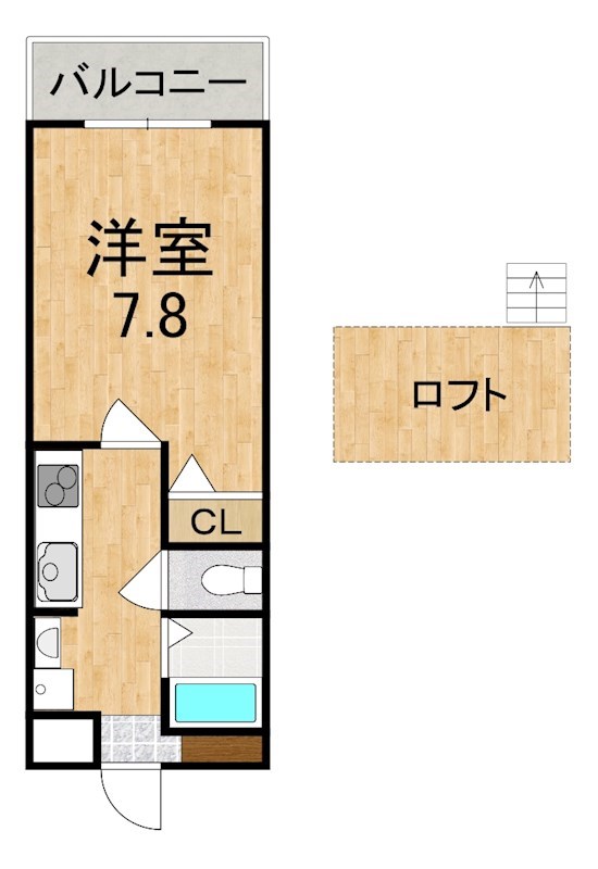 亀井参号館 202号室 間取り