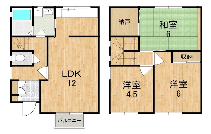 岡嶋メゾネット 間取り図