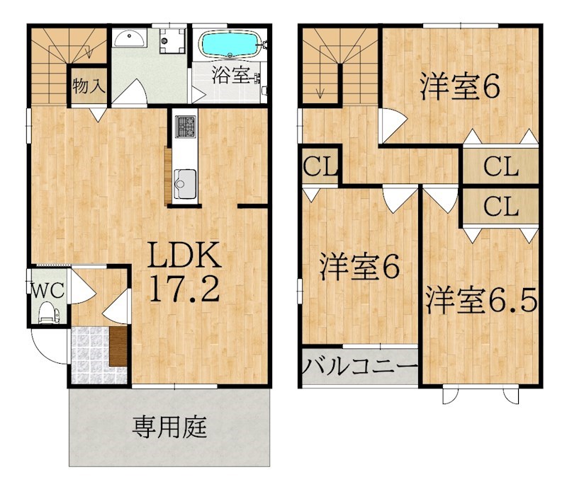 リビングタウン学園北 Ａ101号室 間取り