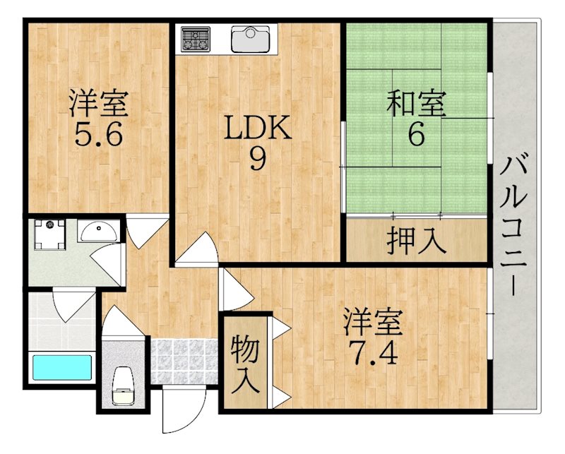 ｉｏ学園前Ⅲ 間取り図