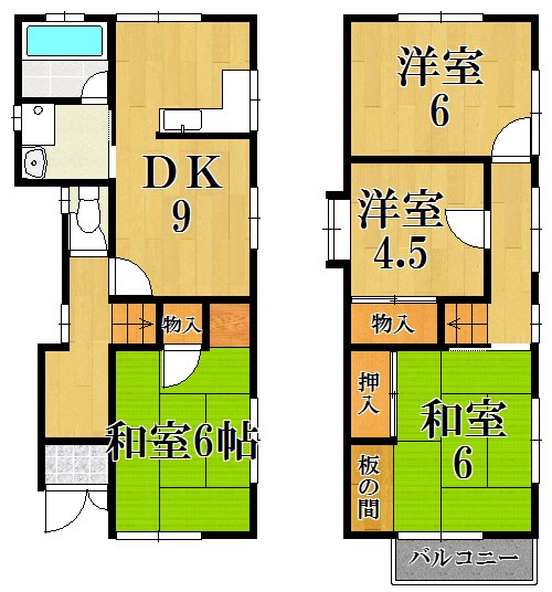 五条畑1丁目27戸建 間取り図