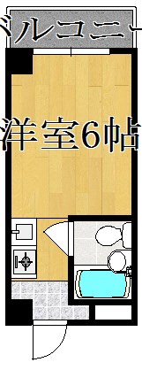 コーポ平城 206号室 間取り