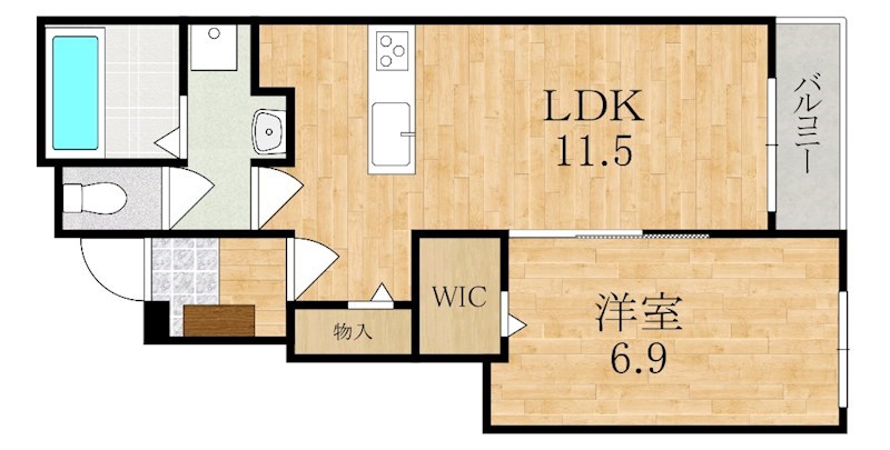 クリーンハイツ加茂Ⅰ 101号室 間取り