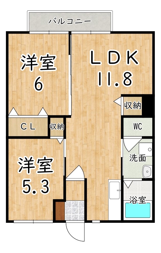 グリーンシャルマン 206号室 間取り