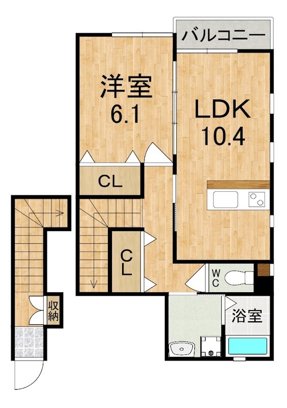 Refinado　Horyuji 201号室 間取り