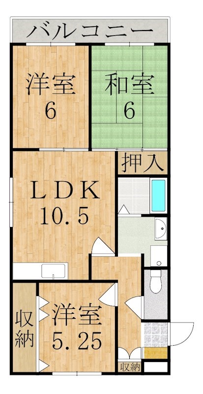 サンローレル生駒 間取り図