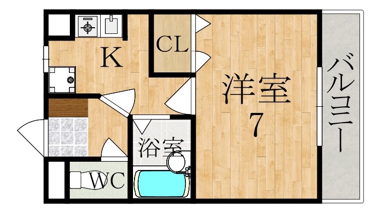 サンライズカワムラ 間取り図