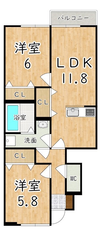 クレール　ルミエール 間取り図