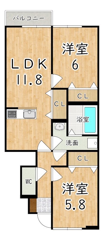 クレール　ルミエール 間取り図