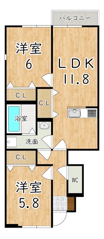 クレール　ルミエール 間取り図