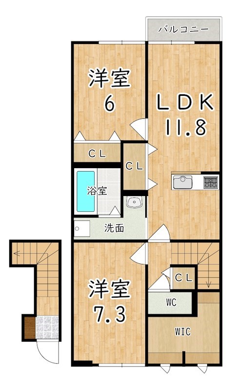 クレール　ルミエール 間取り図