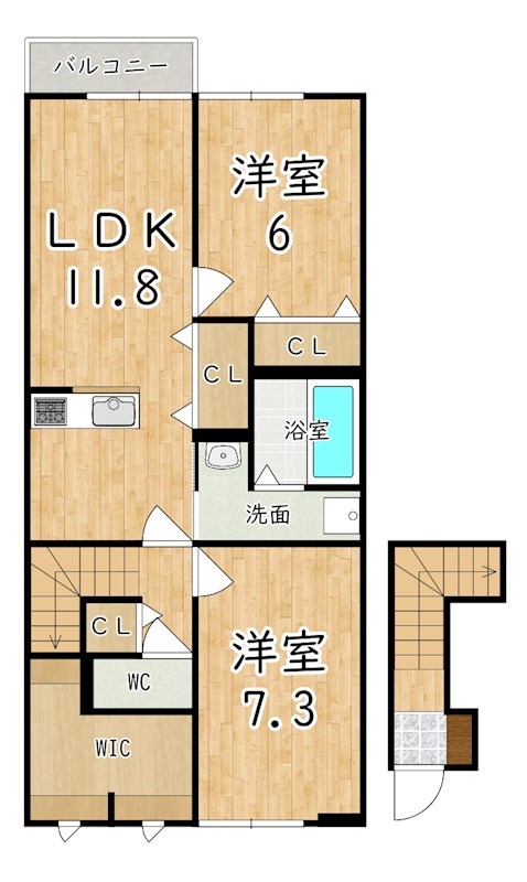 クレール　ルミエール 間取り図