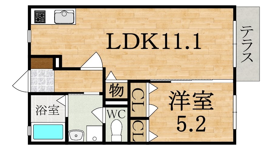 アネシス橿原 102号室 間取り