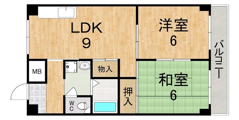 山善ハイツ 205号室 間取り