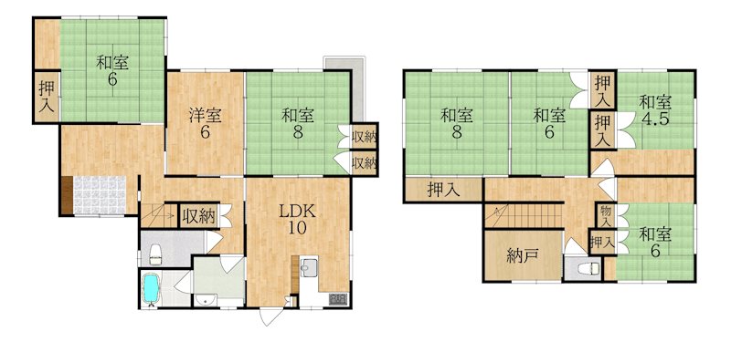 西登美ケ丘8丁目戸建 間取り図